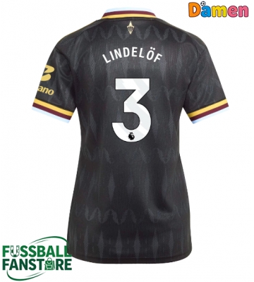 Aston Villa Victor Lindelof #3 Replik Auswärtstrikot Damen 2026-27 Kurzarm
